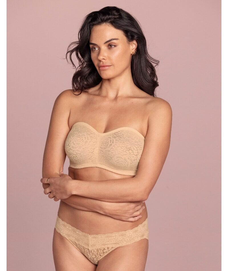 Wacoal Halo Lace Strapless Bra - Nude Bras 