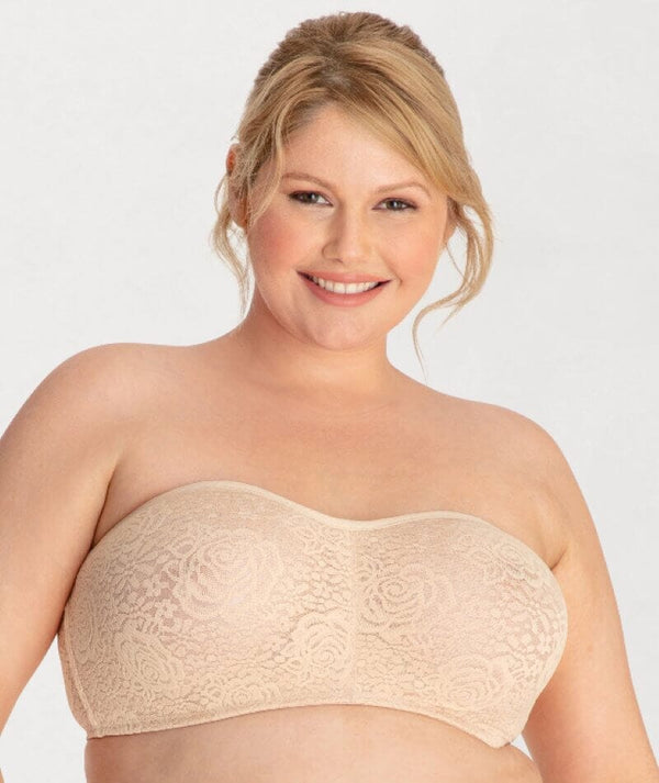 Wacoal Embrace Lace Plunge Underwire Bra - Naturally Nude / Ivory