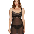 Freya Fancies D-G Cup Sheer Chemise Dress - Black