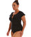 Capriosca Frill Zip One Piece - Black Swim 