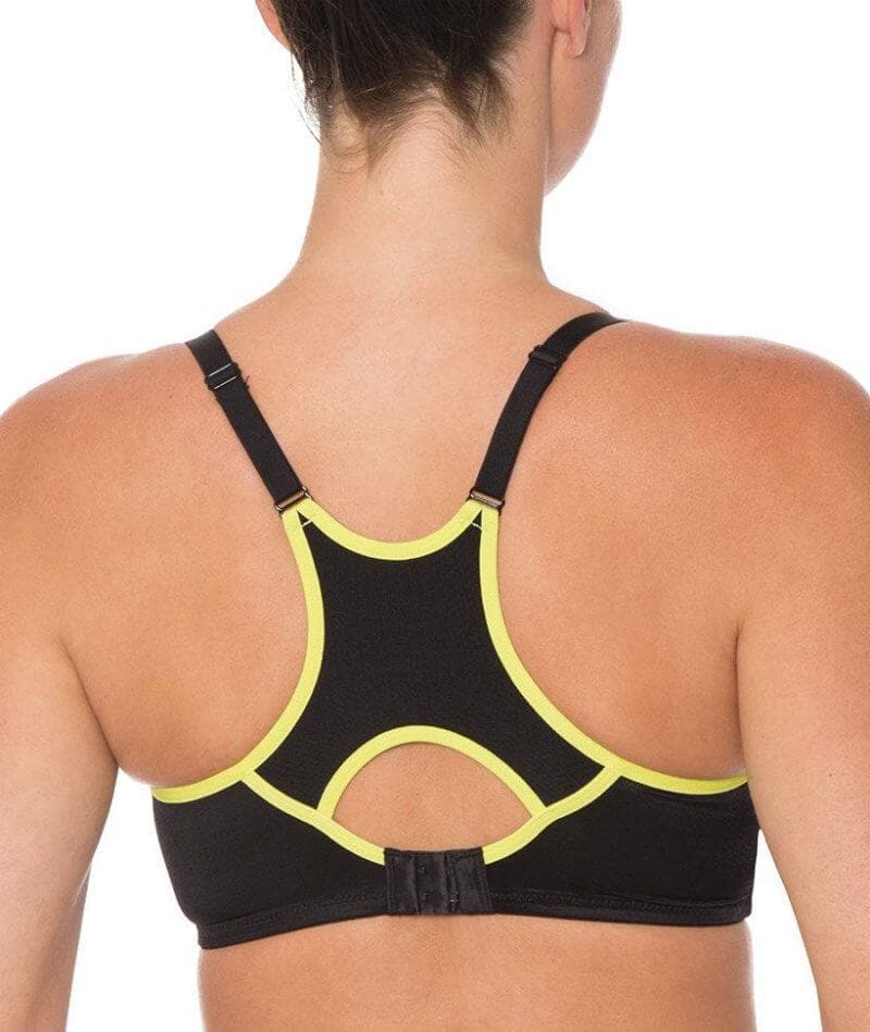 Triumph Triaction Racerback Sports Bra - Black/Green Bras 