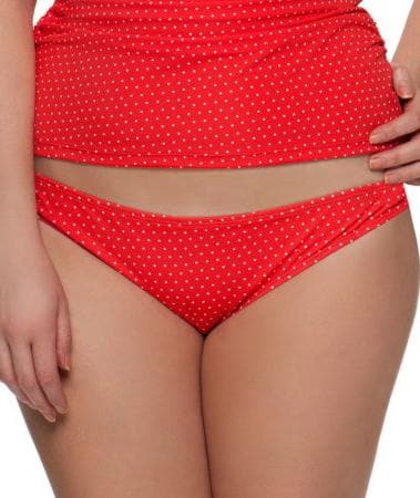 Curvy Kate Plain Sailing Ruched Back Brief - Flame Spot Swim 12 