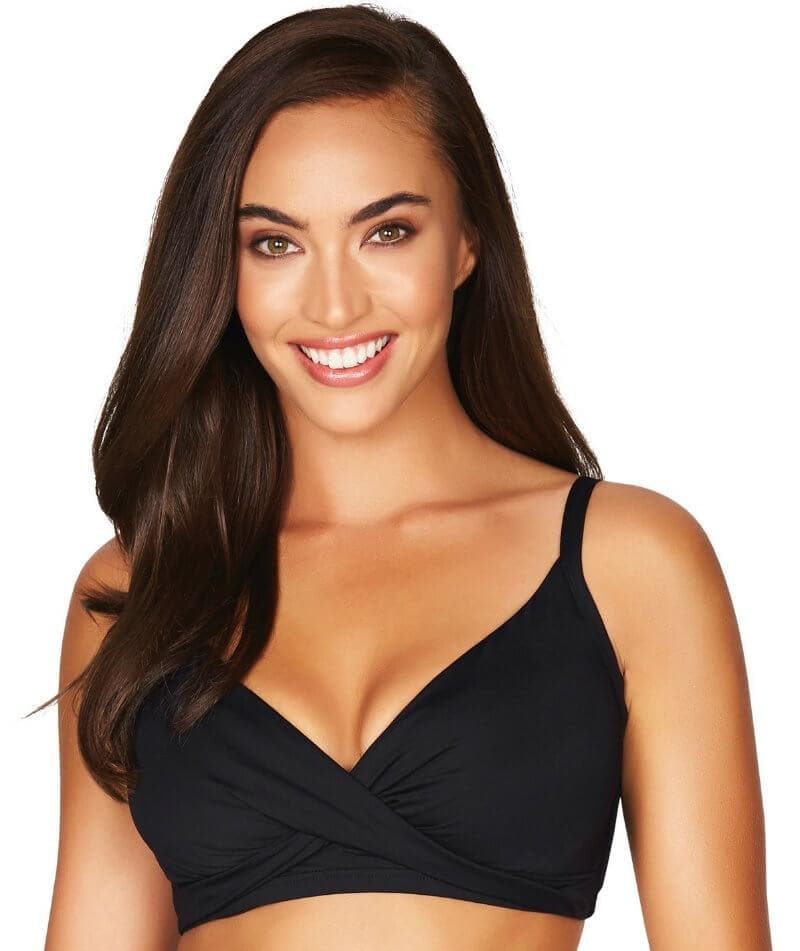 Sea Level Essentials Twist Front DD-E Cup Bikini Top - Black Swim 8 