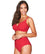 Sea Level Riviera Rib Twist Front DD-E Cup Bikini Top - Red Swim 