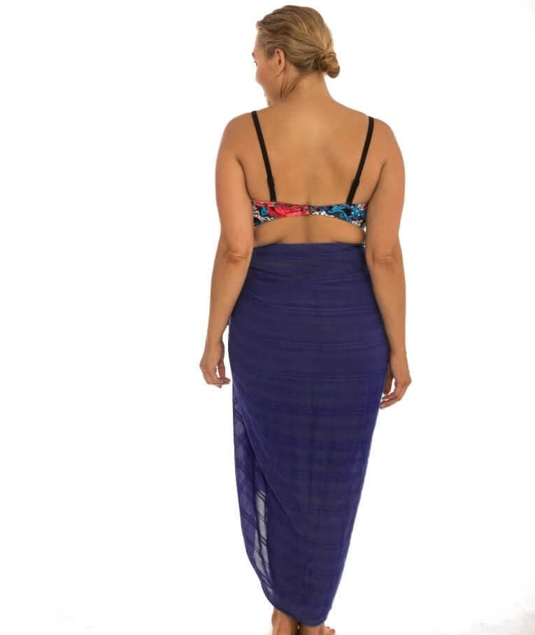 Capriosca Beach Cover Up Sarong - Navy Swim 