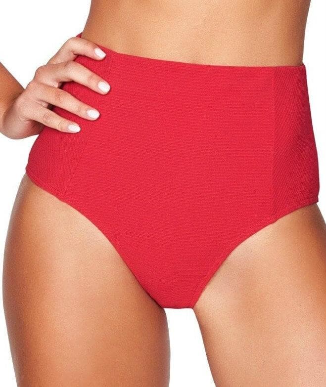 Sea Level Riviera Rib High Waist Brief - Red Swim 8 