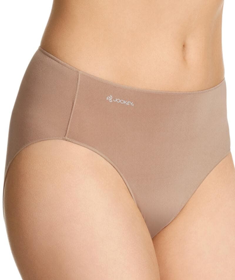 Jockey No Panty Line Promise Tactel Hi Cut Brief - Flesh Knickers 