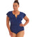 Capriosca Frill Zip One Piece - Navy Swim 