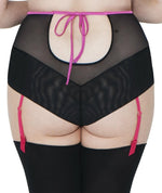 Scantilly Encounter High Waist Brief - Black/Pink Knickers 