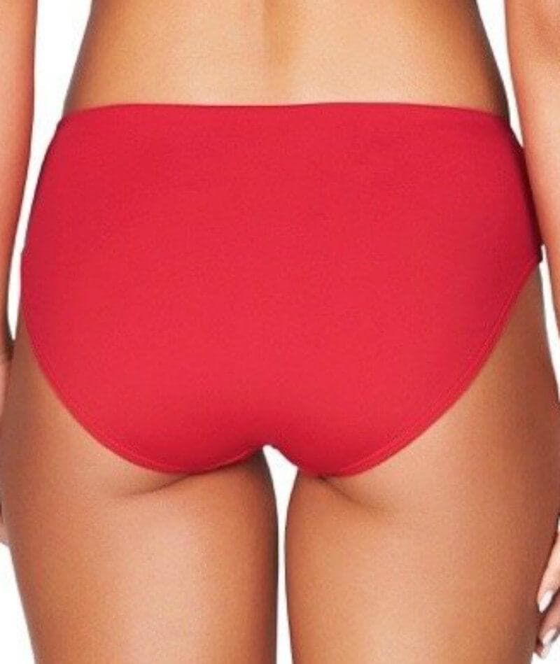 Sea Level Plains Mid Bikini Brief - Red Swim 