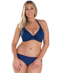 Curvy Kate Jetty Halterneck Bikini Top - Navy Swim 