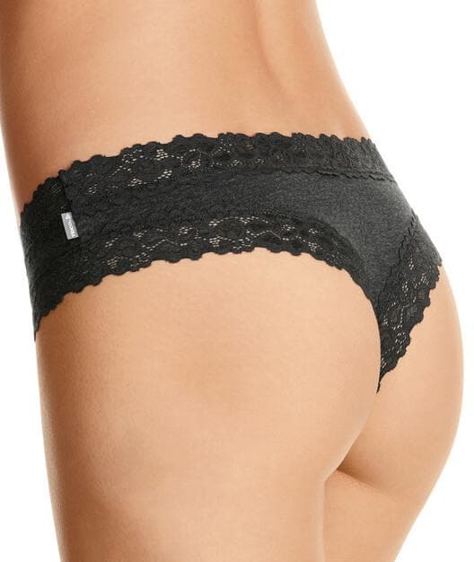 Jockey Parisienne Cotton Marle Cheeky - Charcoal Marle Knickers 