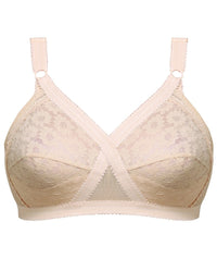 Playtex 18 Hour Cross Your Heart Wire-Free Lace Bra - Beige Bras 