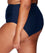 Artesands Rouched Side High Waist Brief - Navy Swim 