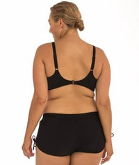 Capriosca Plain Matt Adjustable Side Short - Black Swim 