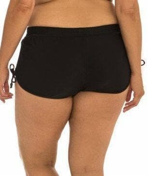 Capriosca Plain Matt Adjustable Side Short - Black Swim 