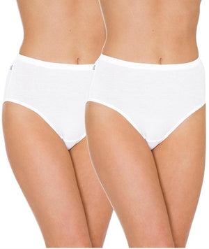 Triumph Sloggi Hikini 2 Pack Midi Brief - White Knickers 12 