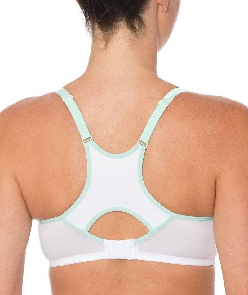 Triumph Triaction Racerback Sports Bra - White/Green Bras 