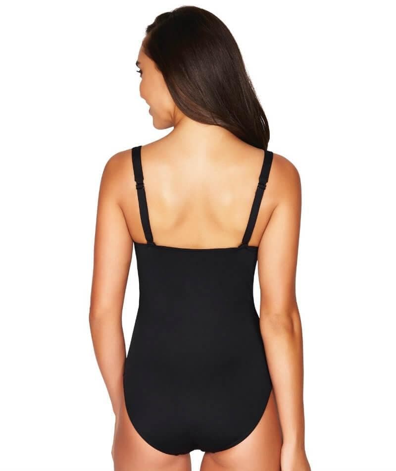 Sea Level Essentials Twist Front B-DD Cup One Piece Swimsuit - Black Swim 