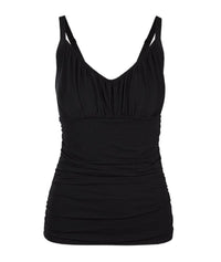 Capriosca Honey Comb Underwire Tankini Top Swimsuit - Black Swim 