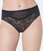 Florale Wild Rose Maxi Brief - Black Knickers 10 