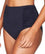 Sea Level Plains Gathered Side High Waist Brief - Night Sky Navy Swim 