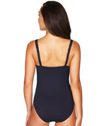 Sea Level Essentials Twist Front B-DD Cup One Piece Swimsuit - Night Sky Navy Swim 