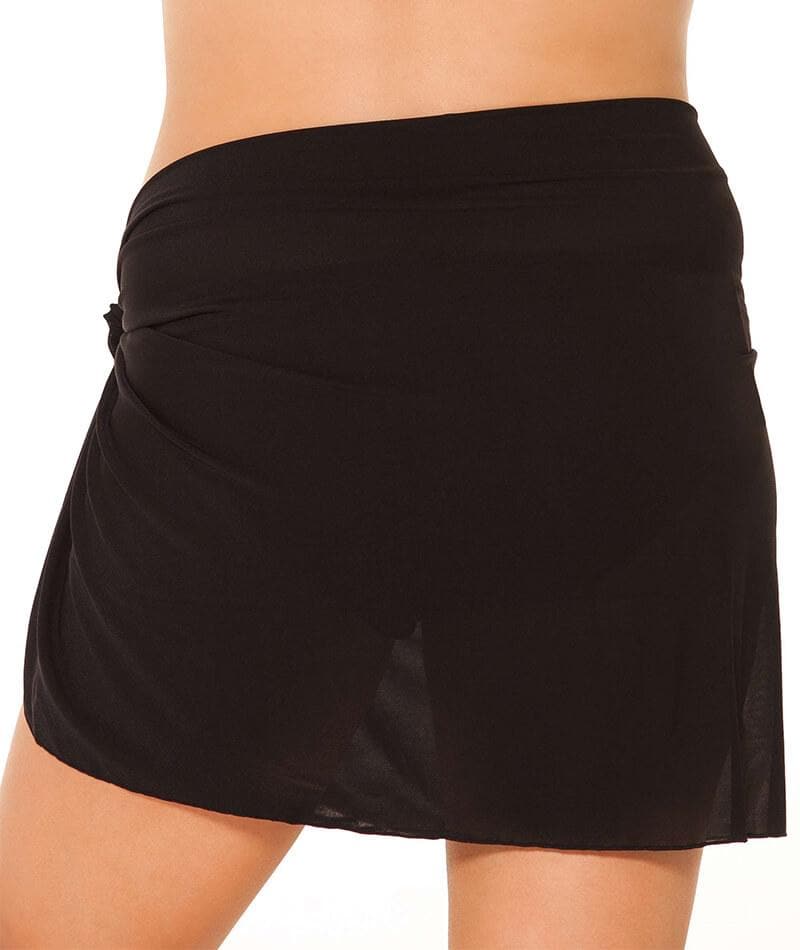 Capriosca Mesh Tie Skirt Short - Black Swim 