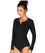 Sea Level Essentials Long Sleeved Rash Vest - Full Zipper - Black Swim 