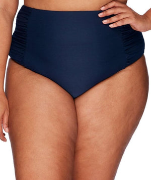 Artesands Rouched Side High Waist Brief - Navy Swim 8 