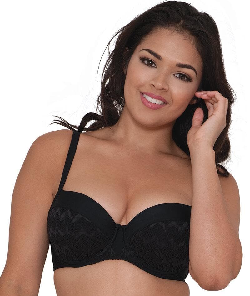 Curvy Kate Hi Voltage Padded Balcony Bikini - Black Swim 8D 