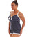 Capriosca Boyleg One Piece with Bow - Navy Dots Swim 