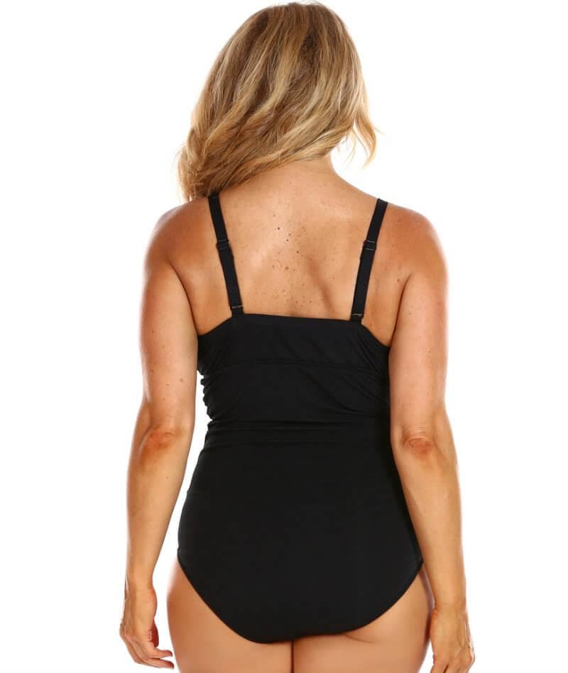 Capriosca Honey Comb Underwire One Piece - Black Swim 