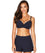 Sea Level Essentials Cross Front Moulded Underwire D-DD Cup Bikini Top - Night Sky Navy Swim 