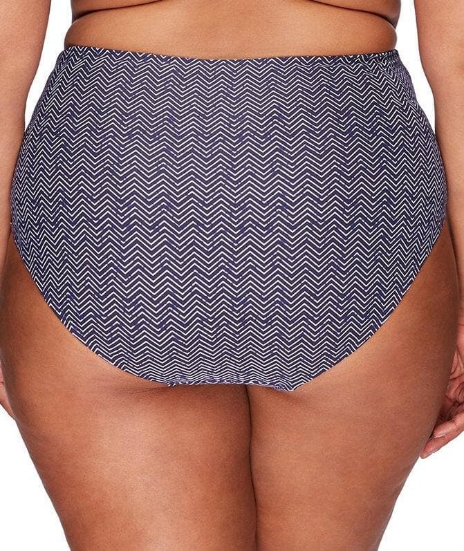 Artesands Rouched Side High Waist Brief - Zig Zag Swim 