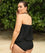 Capriosca Flouncy Bandeau One Piece Swimsuit - Black Swim 