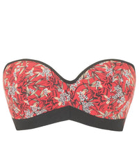 Curvy Kate Maya Bandeau Bikini Top - Red Print Swim 