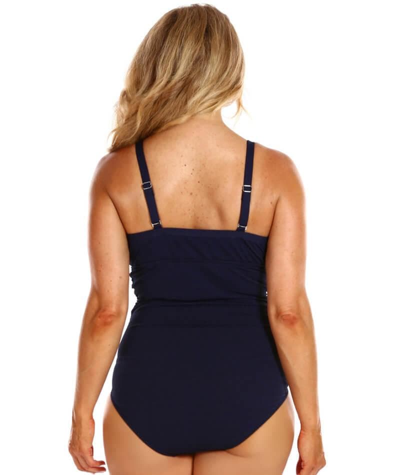 Capriosca Honey Comb Underwire One Piece - Navy Swim 