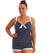 Capriosca Boyleg One Piece with Bow - Navy Dots Swim 