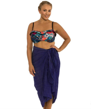 Capriosca Beach Cover Up Sarong - Navy Swim OS 