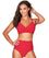 Sea Level Riviera Rib Twist Front DD-E Cup Bikini Top - Red Swim 