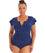 Capriosca Frill Zip One Piece - Navy Swim 10 