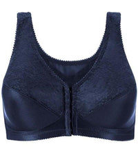 Exquisite Form Fully Front Close Posture Bra With Lace - Navy Bras 