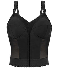 Exquisite Form Fully Front Close Longline Posture Bra - Black 