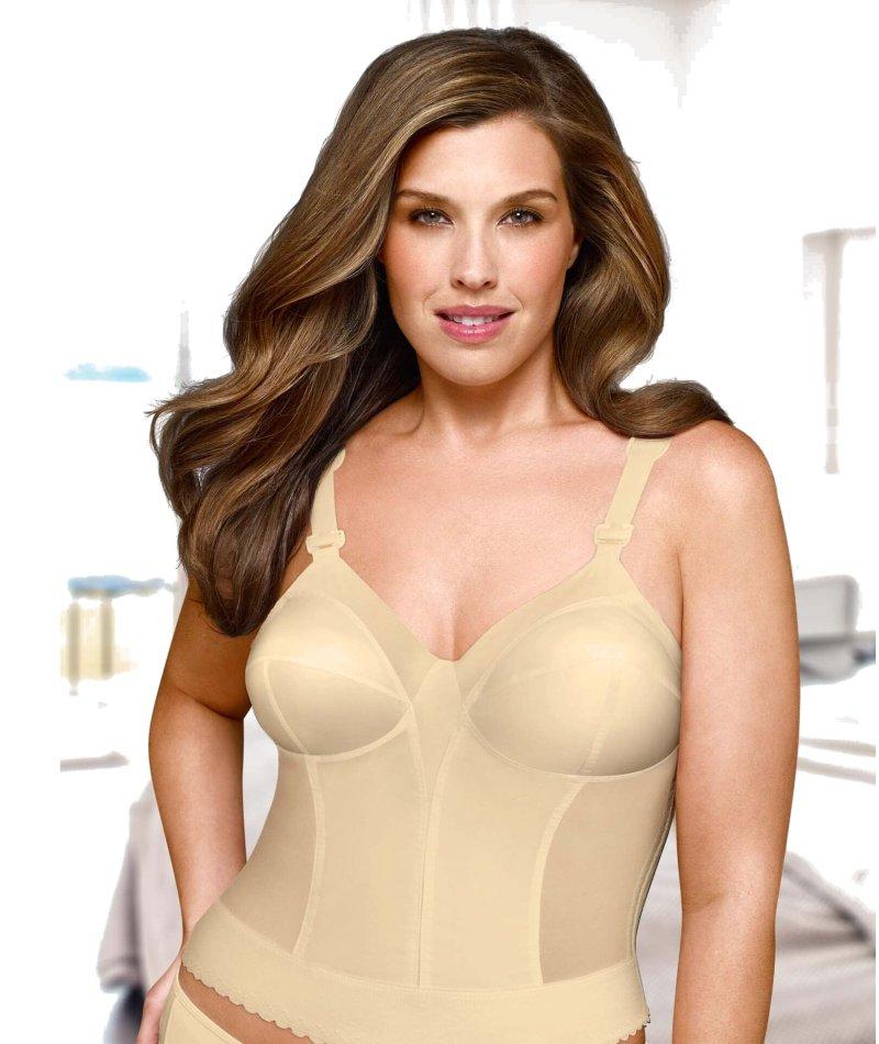 Cathalem Wireless Everyday Bras for Women Wireless Longline Full Coverage  Bra with Back and Side Support,Beige 42