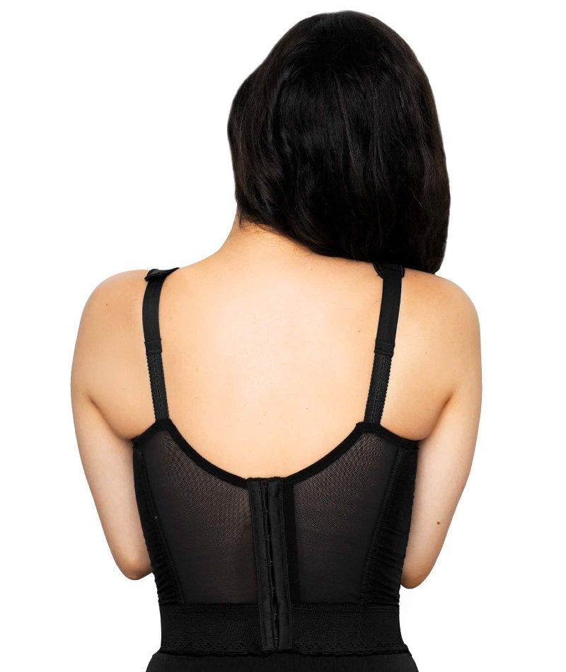 Exquisite Form Fully Back Close Longline Bra - Black Bras 