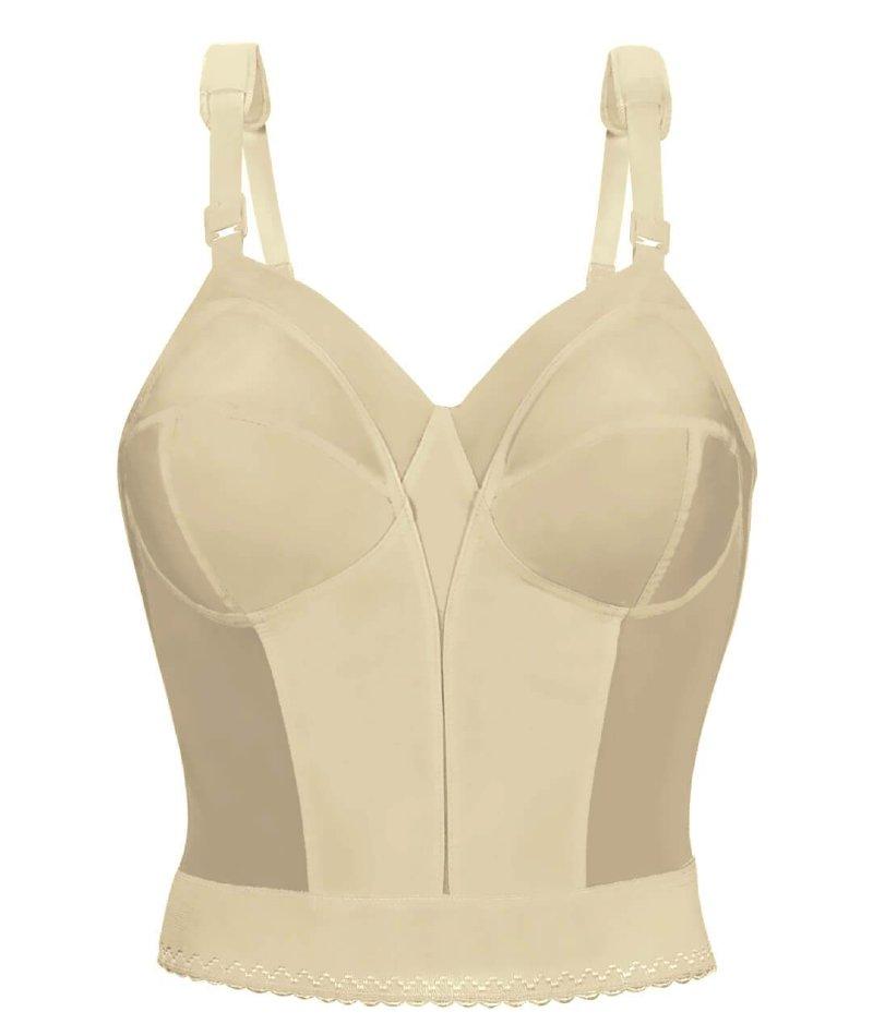 Breezies Wirefree Unlined Floral Jacquard Support Bra Sandstone