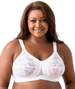 Elila Embroidered Lace Non-Underwired Bra - White Bras 14D White 