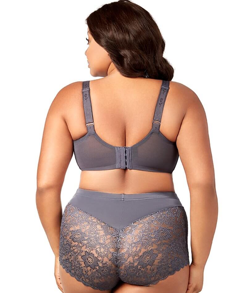 Bra 40i (Glamorise Bras = MAXIMUM COMFORT & SUPPORT) Soft Fabric Lace Taupe  NEW - Helia Beer Co