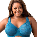 Elila Full Coverage Stretch Lace Underwired Bra - Teal